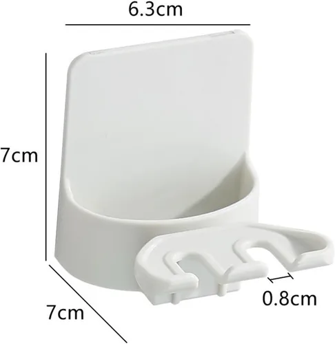 Miniatura 2 de 2 piezas de soportes para cepillo de dientes autoadhesivos montados en la pared, gancho para cepillo de dientes a prueba de agua, 3 en 1
