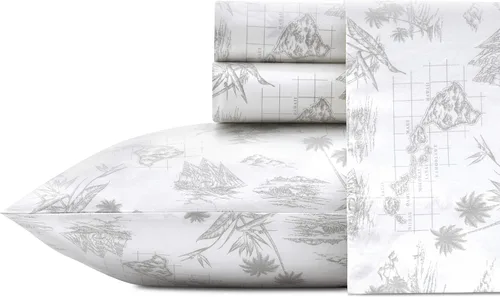 Miniatura 215 de Tommy Bahama - Juego de sábanas tamaño King, ropa de cama de percal 100% algodón con una sensación crujiente y fresca, sábanas con sábana bajera