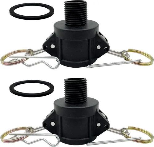 Miniatura 9 de 2 piezas de accesorios Camlock de plástico de polietileno C-200 de 2 pulgadas, tipo C, acoplamientos estándar de bloqueo de leva, accesorios