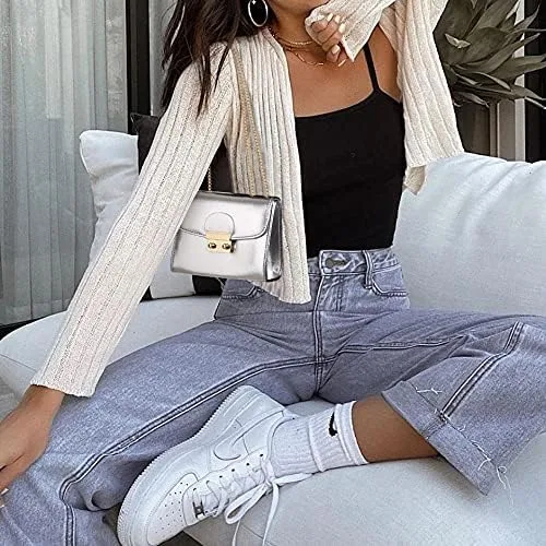 Miniatura 2 de Dasein Bolso cruzado pequeño para mujer, bolso de noche de diseñador, bolso de mano para bodabaile de graduaciónfiesta con doble correa de cadena