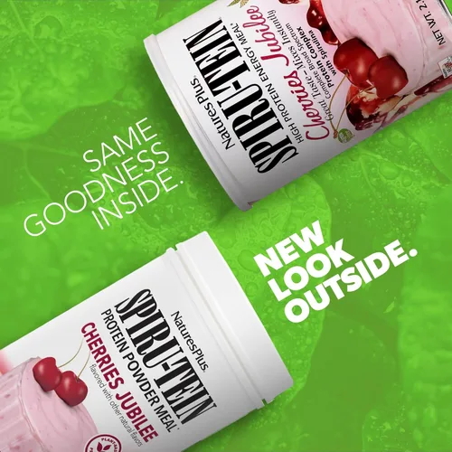 Miniatura 2 de NaturesPlus SPIRU-TEIN, Cherries Jubilee - 2.1 libras - Proteína en polvo a base de plantas - Vegetariana, sin gluten - 30 porciones