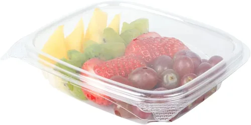 Miniatura 16 de Futura - Recipientes para aperitivos de 5 onzas, 100 recipientes para salsa para microondas, 2 compartimentos, tapa con bisagras, vasos de plástico