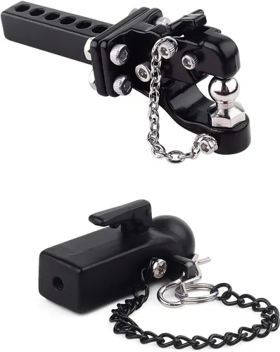 Miniatura 8 de INJORA Escala 1/10 Accesorios RC Gancho de remolque Receptor de enganche de caída, para RC Crawler TRX4 Axial SCX10 90046 (sin hebilla de bola)