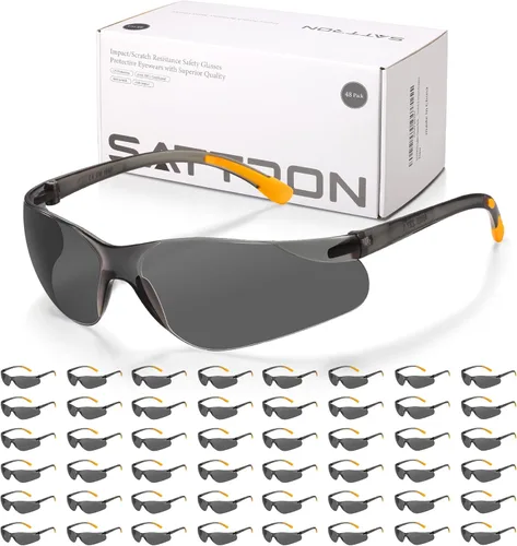 Miniatura 11 de Gafas de Seguridad Tintadas 24 Unidades, Gafas de Sol de Seguridad a Granel con Protección UV ANSI Z87.1, Gafas Protectoras Resistentes a Rayones e