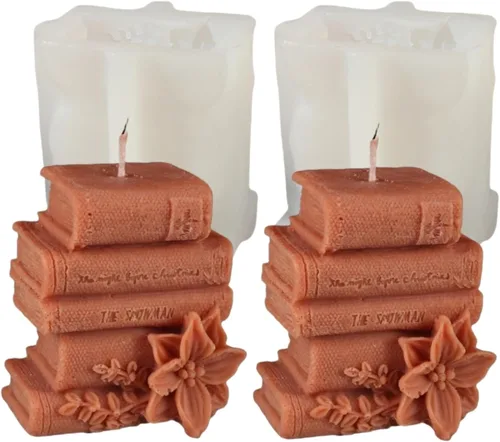 Miniatura 12 de Moldes de silicona para velas (paquete de 2 velas de erizo)