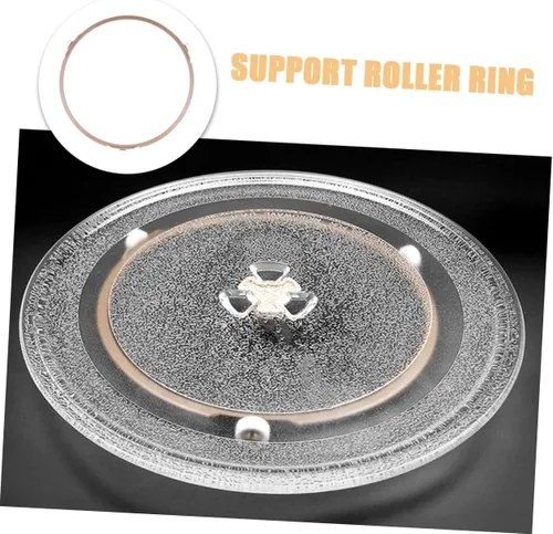 Miniatura 7 de 2pcs Soporte de placa giratoria de microondas Material accesorio de rodillo de placa de vidrio para hornos de microondas y reemplazo conveniente