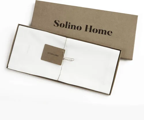 Miniatura 4 de Solino Home Dru – Camino de mesa de lino de algodón Zoe y Florence, manteles individuales y servilletas de cena
