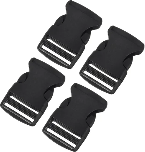 Miniatura 7 de uxcell Hebilla de liberación lateral, doble hebilla ajustable de plástico clips de repuesto para mochila de equipaje correa cinturón