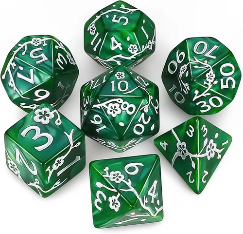 Miniatura 34 de CiaraQ DND - Juego de dados poliédricos con bolsa de dados para juegos de rol de Calabozos y Dragones RPG MTG (fuente negra y blanca)