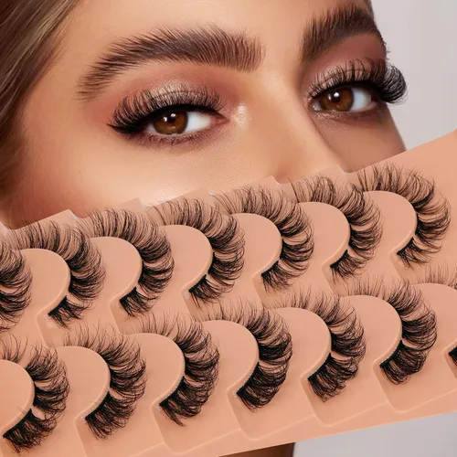 Miniatura 6 de Extensiones de pestañas de racimo naturales, rizado D, pestañas postizas individuales y dispersas, para colocar en casa, multipack de extensiones