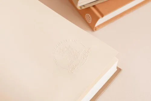 Miniatura 10 de Grabador de libros personalizado de The Library of Sello Ex Libris Sello floral para libros personalizados Personaliza tu nombre y diseño