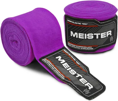 Miniatura 10 de Vendas para mano semielásticas de 180 pulgadas Meister Adult, vendas para MMA (artes marciales mixtas) y boxeo (par) todos