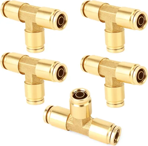 Miniatura 12 de GASHER 5 piezas de latón DOT Push to Connect Fittings, 1/2" NPT x 1/2" OD recto tubo de empuje de aire accesorios de línea de freno de aire
