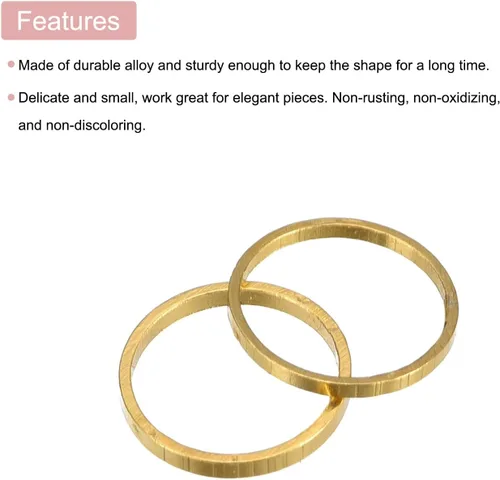 Miniatura 4 de MECCANIXITY Aretes redondos con cuentas, anillo de enlace de bisel abierto de círculo, anillo de enlace para hacer joyas