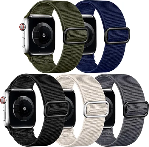 Miniatura 14 de Easuny Bandas elásticas bohemias compatibles con Apple Watch de 1.5 pulgadas, 1.57 pulgadas, 1.65 pulgadas y de 1.73 pulgadas para mujeres, hombres