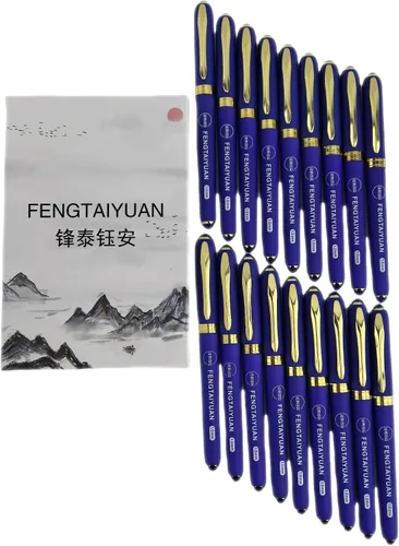 Miniatura 10 de Fengtaiyuan 10P18Pro, bolígrafos de tinta de gel, tinta negra, punta gruesa de 0.039 pulgadas, bolígrafos de escritura, suaves, paquete de 18