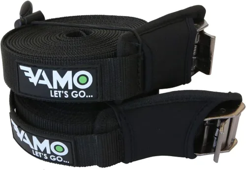 Miniatura 4 de VAMO SUP Kayak Surf Rack Correas de amarre - Par negro (15 pies)