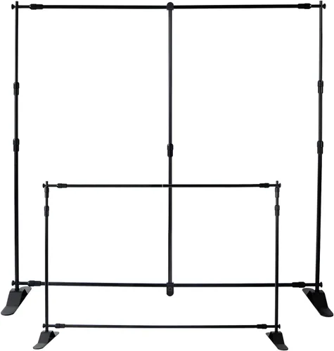 Miniatura 3 de t-sign profesional paso y repetición soporte de telón de fondo pancarta grande tubo telescópico para ferias y fotomatón, fondo con funda