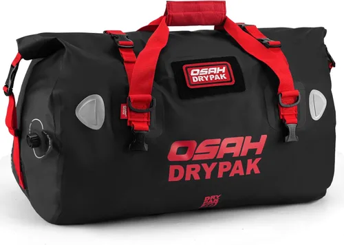Miniatura 25 de OSAH DRYPAK Bolsa de lona impermeable – Bolsa seca para motocicleta con gran espacio de almacenamiento, bolsas de equipaje impermeables con bolsillo
