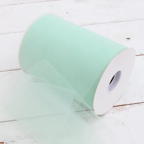 Miniatura 18 de Threadart - Mega rollo de tul beige - 6 x 100 yardas (300 pies) Soft sheer tulle on a 6 x 100yd mega roll (300ft) - for weddings, tutus, costumes