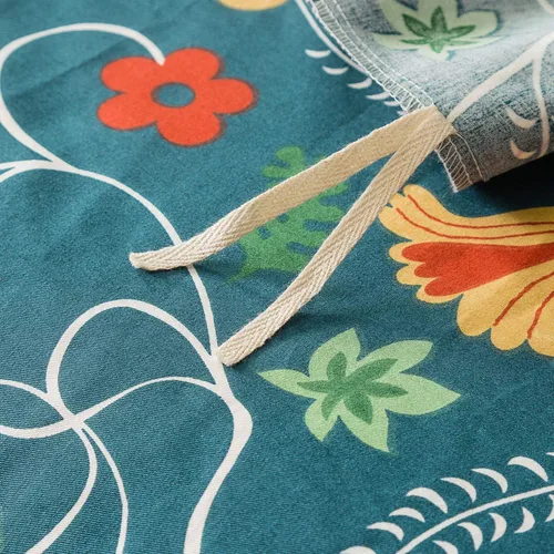 Miniatura 4 de SUSYBAO Juego de funda de edredón de rayas negras, tamaño Queen, 100% algodón, 3 piezas, 1 funda de edredón a rayas abstractas con cremallera
