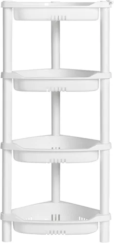 Miniatura 10 de ELYKEN Organizador de Ducha de 3 Niveles Estante Esquinero, 14.4 x 11.2 x 22.4 pulgadas, resistente al óxido, soportes de estante de ducha de Gris