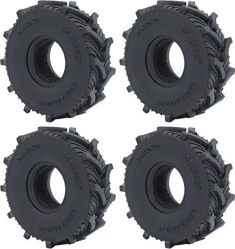 Miniatura 4 de MOHERO - 4 neumáticos de goma para terreno de barro suave de 1.0 pulgadas, neumáticos de rueda 1.0 para 1/24 Axial SCX24 Bronco Gladiator Deadbolt