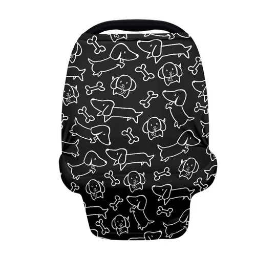 Miniatura 9 de Binienty Funda de lactancia con estampado de vaca azteca para recién nacidos, niñas y niños, fundas elásticas y transpirables para asientos