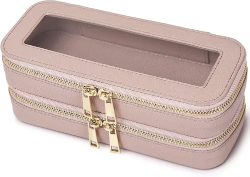 Miniatura 39 de Pinkmik Pequeña bolsa de maquillaje, mini estuche transparente para maquillaje y neceser con cremallera, organizador de bolsos para mujer