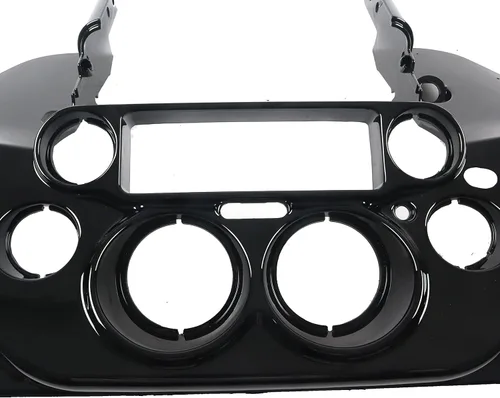 Miniatura 7 de Carenado interior negro brillante Batwing delantero compatible con Harley Harley Davidson Touring Street Glide Electra Glide FLHT Ultra Classic