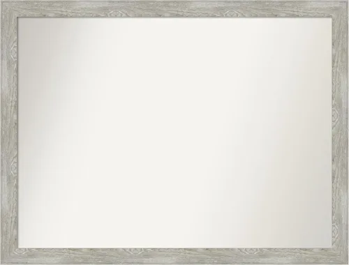 Miniatura 155 de Amanti Art Espejo de baño gris para sobre el fregadero, 31 x 48 pulgadas, espejo de tocador rectangular estrecho de color gris, marco de madera