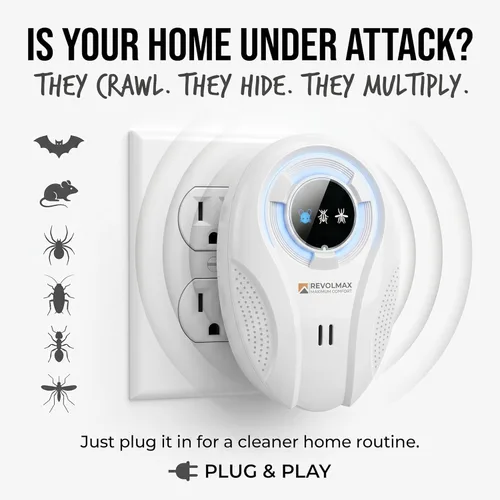 Miniatura 2 de T-27, Repelente ultrasónico de control de plagas, electrónico y ultrasonido, repelente enchufable para interiores, deshazte de roedores, ratones