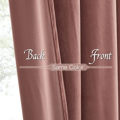 Miniatura 156 de RYB HOME Cortinas opacas de terciopelo para dormitorio, aislamiento térmico, privacidad, luz solar, bloqueo de calor, cortinas lujosas con bolsillo