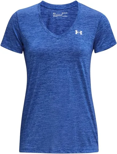 Miniatura 5 de Under Armour Tech Camiseta de manga corta y cuello en V para mujer, jaspeada