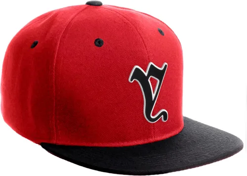 Miniatura 946 de Daxton Gorra clásica con visera de billete plano con letras del alfabeto inglés antiguo de la A a la Z