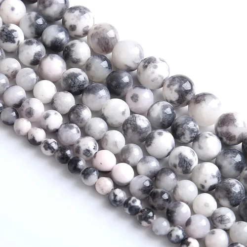 Miniatura 95 de 100 cuentas redondas sueltas de hematita negra de grado AAA para hacer joyas y pulseras