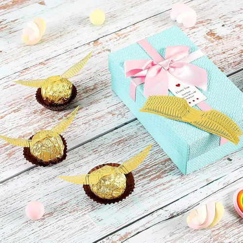 Miniatura 3 de 50 piezas de decoración de mago para cupcakes con purpurina dorada, decoración de fiesta de mago para suministros de fiesta de cumpleaños