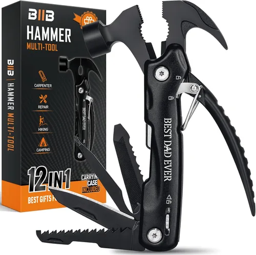 Miniatura 7 de BIIB - Regalos para hombres, martillo 13 en 1, accesorios de campamento multiherramienta, regalos para hombre, regalos para él, papá, novio, regalos