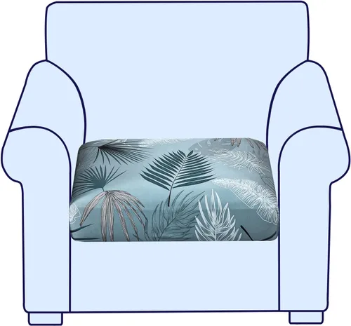 Miniatura 2 de CRFATOP Fundas elásticas de cojín de repuesto para sofá, fundas de asiento de sofá impresas, lavable, extraíble, protector de muebles individual