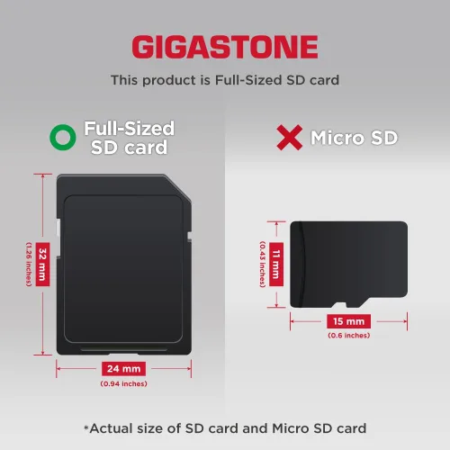 Miniatura 2 de GIGASTONE Tarjeta SD de 8 GB, paquete de 2 tarjetas de memoria UHS-I U1 clase 10 SDHC, videocámara digital Full HD Kodak Olympus, con 2 mini fundas