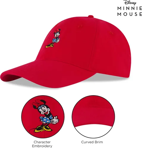 Miniatura 5 de Disney Gorra de béisbol para mujer, gorro ajustable de Minnie Mouse para adultos