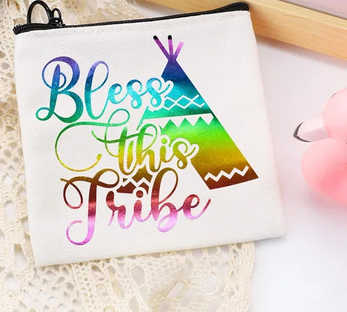 Miniatura 9 de Rollo de vinilo holográfico de transferencia de calor de arco iris, vinilo cromado de 12 pulgadas x 6 pies para planchar para camisetas 02-Arco iris