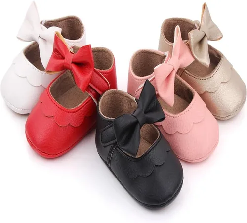 Miniatura 7 de Zapatos planos Mary Jane para bebés y niñas, suela suave antideslizante, suela suave, princesa, primeros pasos, de piel sintética, zapatos de vestir
