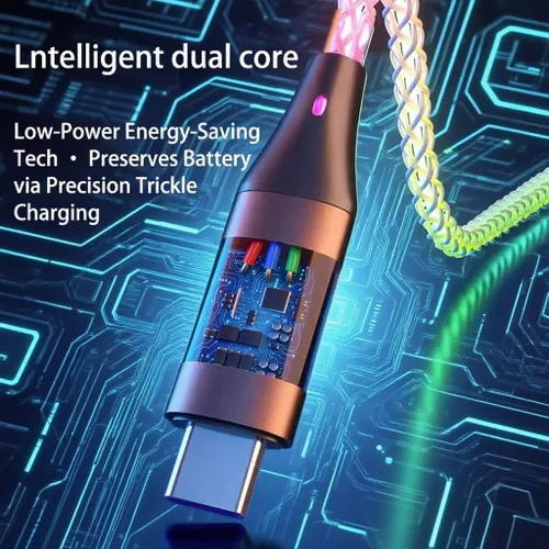 Miniatura 3 de Dynamic RGB USB Extension Hub (3-in-1) - High-Speed Data Transmission and Charging Port for laptops, Supports Fast Charging, and Features Colorful