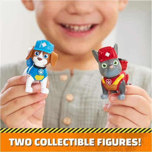 Miniatura 6 de Rubble & Crew, Figuras de acción de Charger y Wheeler, con arena Kinetic Build-It y 2 herramientas de construcción, juguetes de PAW Patrol