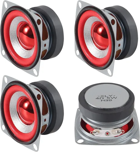 Paquete de 4 altavoces de audio de rango completo de 4 ohmios 5 W, altavoz estéreo de graves compatible con Arduino Paquete de 4 unidades