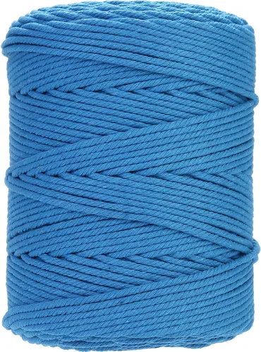 Miniatura 49 de Cuerda de macramé 4 mm x 328 yardas Natural Cuerda de algodón para macramé Cuerda de macramé colorida Cordón de algodón suave Suministros de macramé