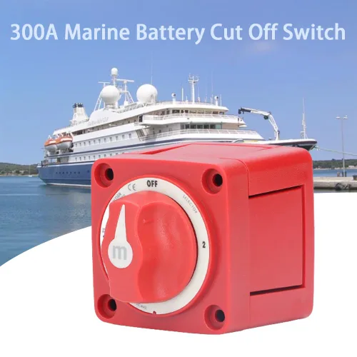 Miniatura 7 de Fydun - Interruptor de batería para barco, interruptor de perilla de batería de 300 A, 3 posiciones, doble circuito, desconexión de energía