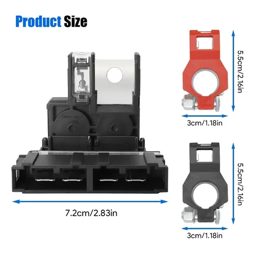 Miniatura 4 de Fusible de batería y abrazadera de terminal de batería positiva 24340-7F000 compatible con Nissan 350Z 2003-2009 NV200 2013-2022 para Infiniti FX35