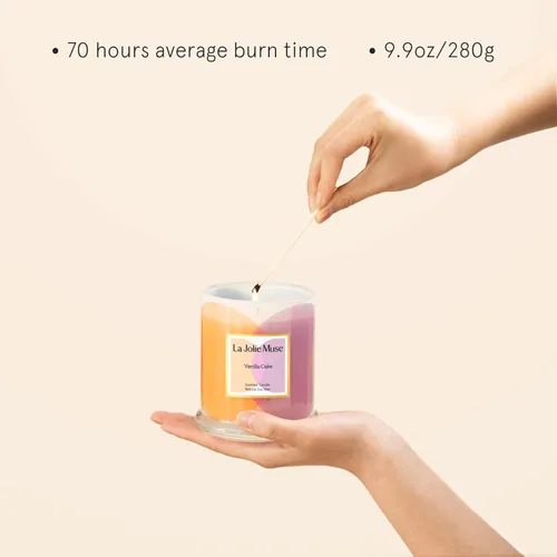 Miniatura 3 de LA JOLIE MUSE Vela perfumada, vela de pastel de vainilla, regalo de vela de lujo, regalo de inauguración de la casa para el nuevo hogar, 70 horas